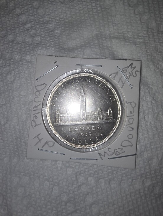 Other - PRICE DROP** Canadian 1939 MS-63 DOUBLED HP VARIETY Silver Dollar (80% Silver)